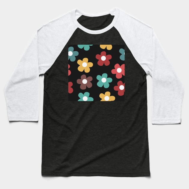 Abstract Flower Baseball T-Shirt by Creative Meadows